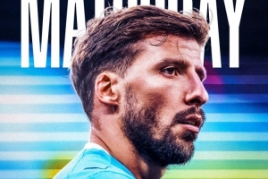 强强对话！曼城发布欧冠对阵多特海报，鲁本-迪亚斯单人出镜